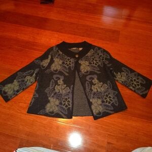 Heather B Cropped Floral Cardigan